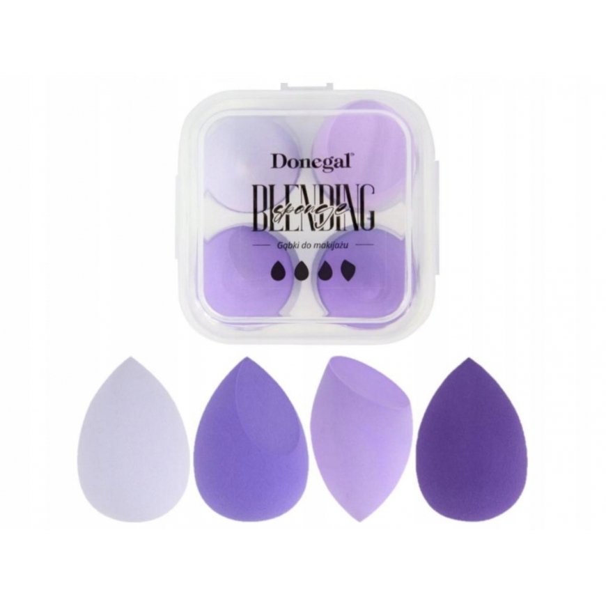 Donegal Blending Sponge makiažo kempinės dėkle 4vnt. 4345