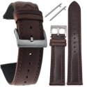 Pacific Leather Watch Strap W102L Dark Brown - 20mm Pacific Leather Watch Strap W102L Dark Brown - 20mm