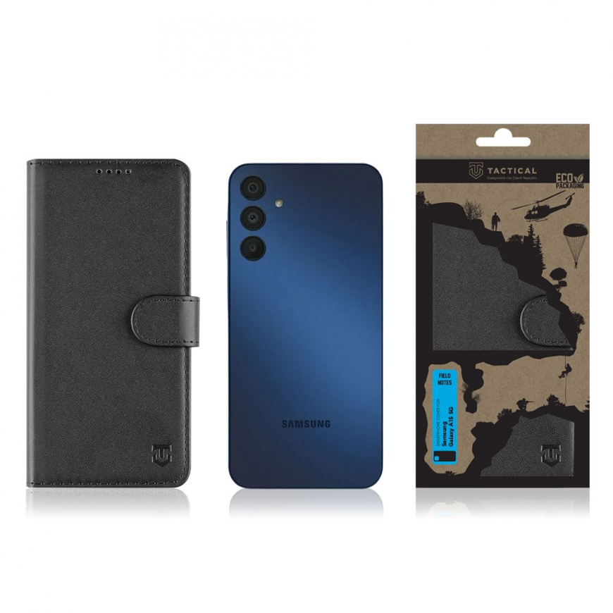 Forcell Oem LUNA Book Gold kaitseümbris Samsung Galaxy A32 5G musta värvi