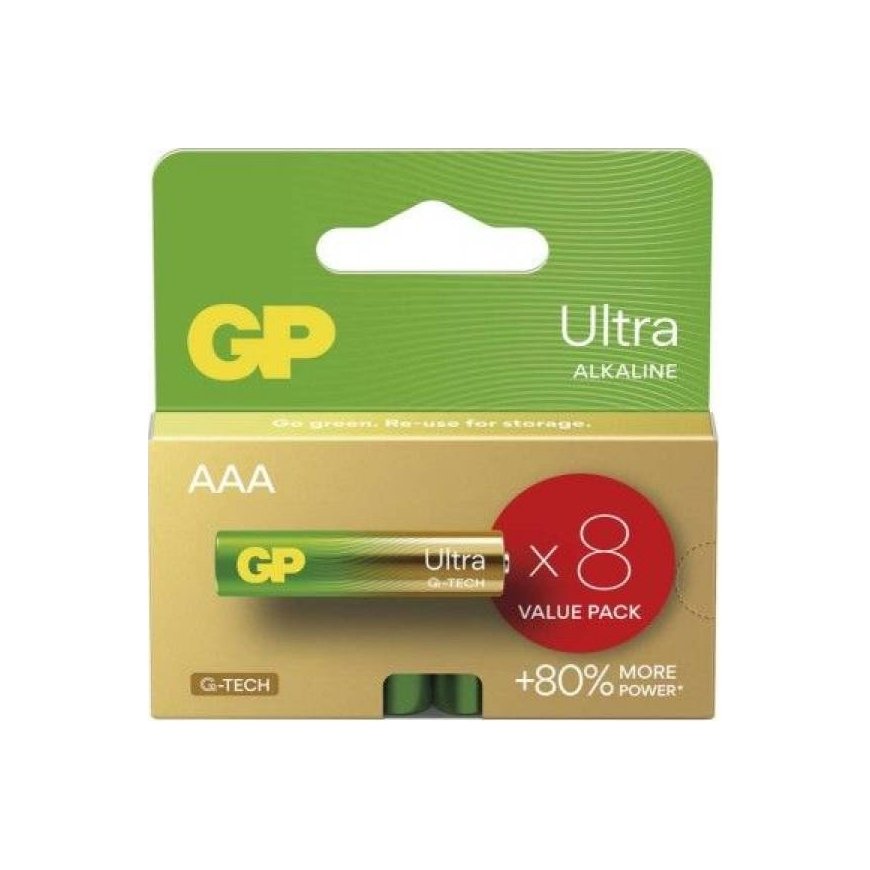 Šarminine patareid, AAA (LR03), AAA, 1,5 V, GP, blisterpakend, 8 tk, ULTRA