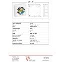Surface-mounted box with terminals, 12 inputs VIPLAST VP-51 White IP55 118x118x46mm 051-51