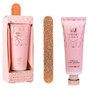 ACCENTRA SET ESSENCE OF BEAUTY käsienhoito lahjapakkauksessa, mukana kynsiviila, rosé - Vanilja ja makea manteli ACCENTRA SET ESSENCE OF BEAUTY käsienhoito lahjapakkauksessa, mukana kynsiviila, rosé - Vanilja ja makea manteli