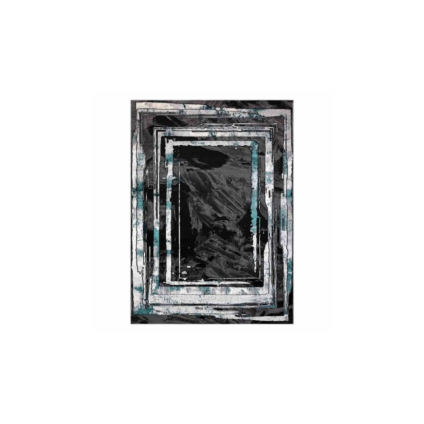 Ковёр WELLI FRAME цвет серый 160x220 Hakano