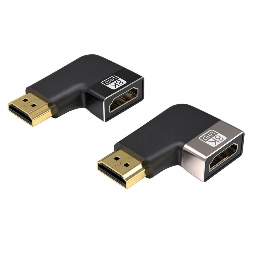 PREMIUMCORD adapter 8K HDMI A - HDMI A, F/M, 90° angle - left