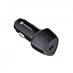 Autolaturi Forcell F-Energy Carbon USB C QC3.0 PD 3A 20W CC50-1C musta