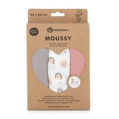Petite&Mars Moussy - bambuiset vaipat, 3 kappaleen setti | Ruusuhirvi