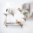 OEM Shelf Bracket 300x185mm - black - metal Bracket - Handle OEM Shelf Bracket 300x185mm - black - metal Bracket - Handle