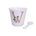 LA PORCELLANA BIANCA UNICO muki lusikalla 75 ml, kuvio W LA PORCELLANA BIANCA UNICO muki lusikalla 75 ml, kuvio W
