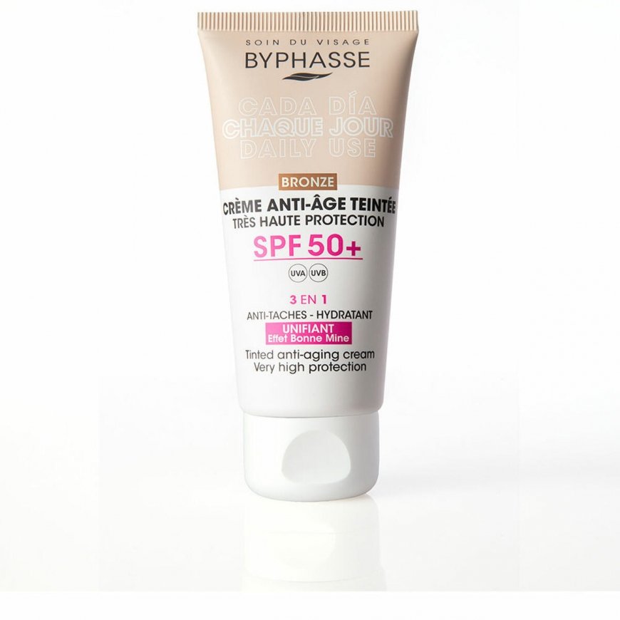 Byphasse Anti-Aging Face Cream with Color SPF50 Bronze, 50 ml