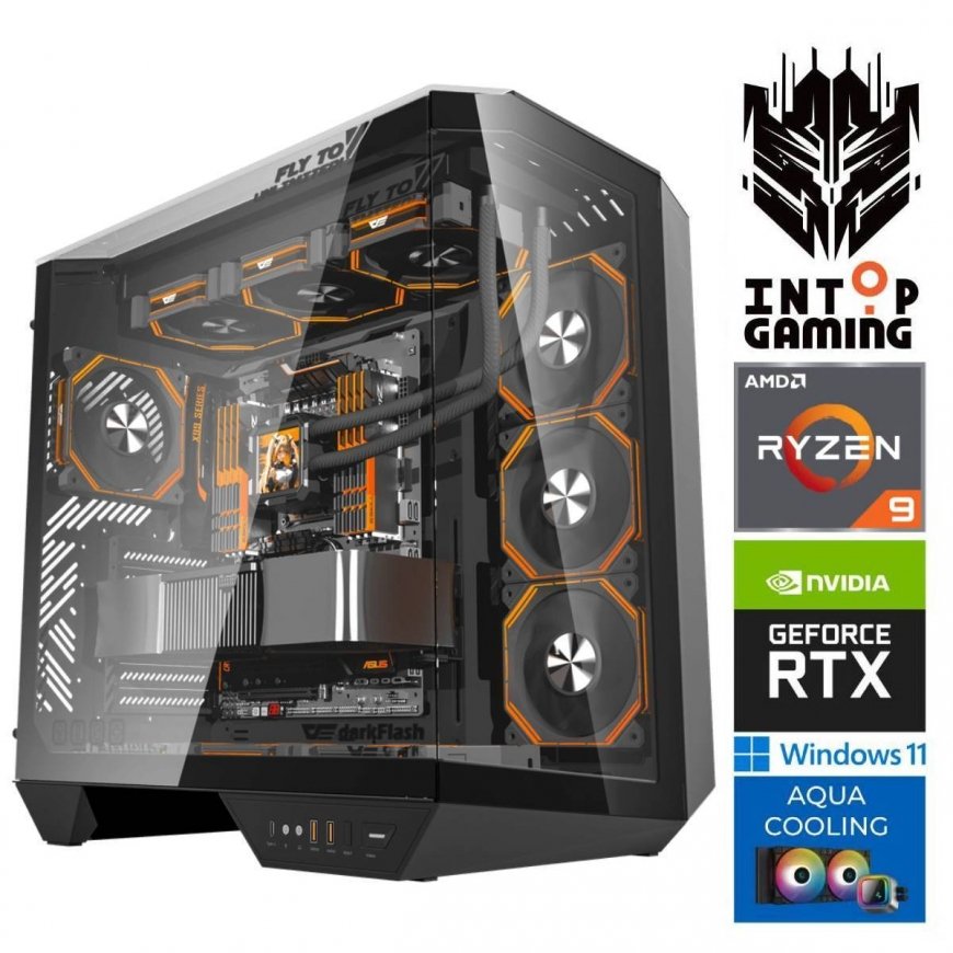 INTOP AQUA Ryzen 9 9900x 64GB DDR5 1TB SSD M.2 NVME+2TB RTX5080 16GB WIN11