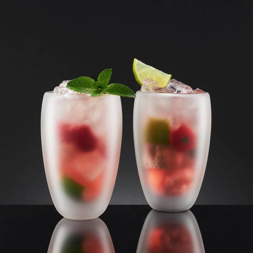 2-piece glass cup set "Frost" 450 ml AMBITION