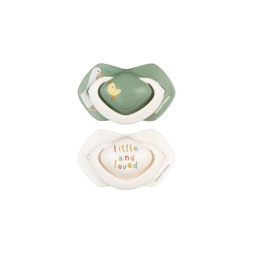 CANPOL BABIES symmetrical silicone pacifier GOOSE, 0-6 months, 2 pieces, 22/667 – 2