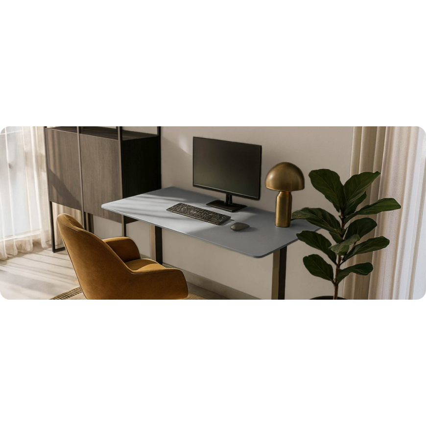 Spacetronik Powder Coated MDF Table 160x80x2.5 Arctic Breeze – 2