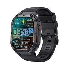 Giewont Smart Watch Veltori VT200-1 black silicone strap