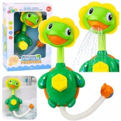 Lean Toys Bath Toy Turtle with Fish Fountain Shower Suction Cups