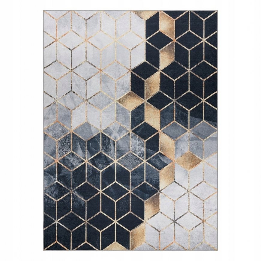 ARLEN CUBE2 Rug, Black Color, Geometric Style, Modern 120x170, Hakano