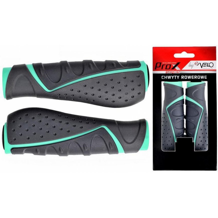 Velo Prox Vairo grips ProX VLG-719AD3 Comfort Gel 130mm mint-grey – 2