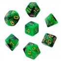 REBEL RPG -noppasetti - Kaksi väriä - Vihreä ja Musta REBEL RPG -noppasetti - Kaksi väriä - Vihreä ja Musta