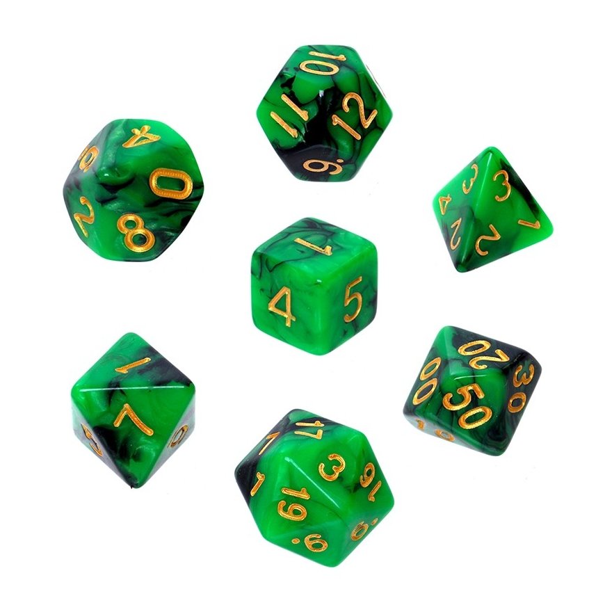 REBEL RPG -noppasetti - Kaksi väriä - Vihreä ja Musta – 2