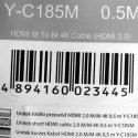 UNITEK КАБЕЛЬ HDMI 2.0, M/M, 4K@60HZ, 0,5М, Y-C185M UNITEK КАБЕЛЬ HDMI 2.0, M/M, 4K@60HZ, 0,5М, Y-C185M