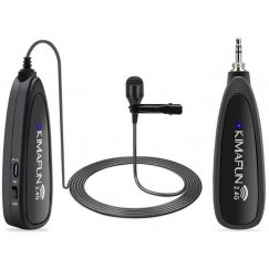 Wireless Microphone - KIMAFUN KM-G130-1 Lavalier Kit 30m Range Rechargeable
