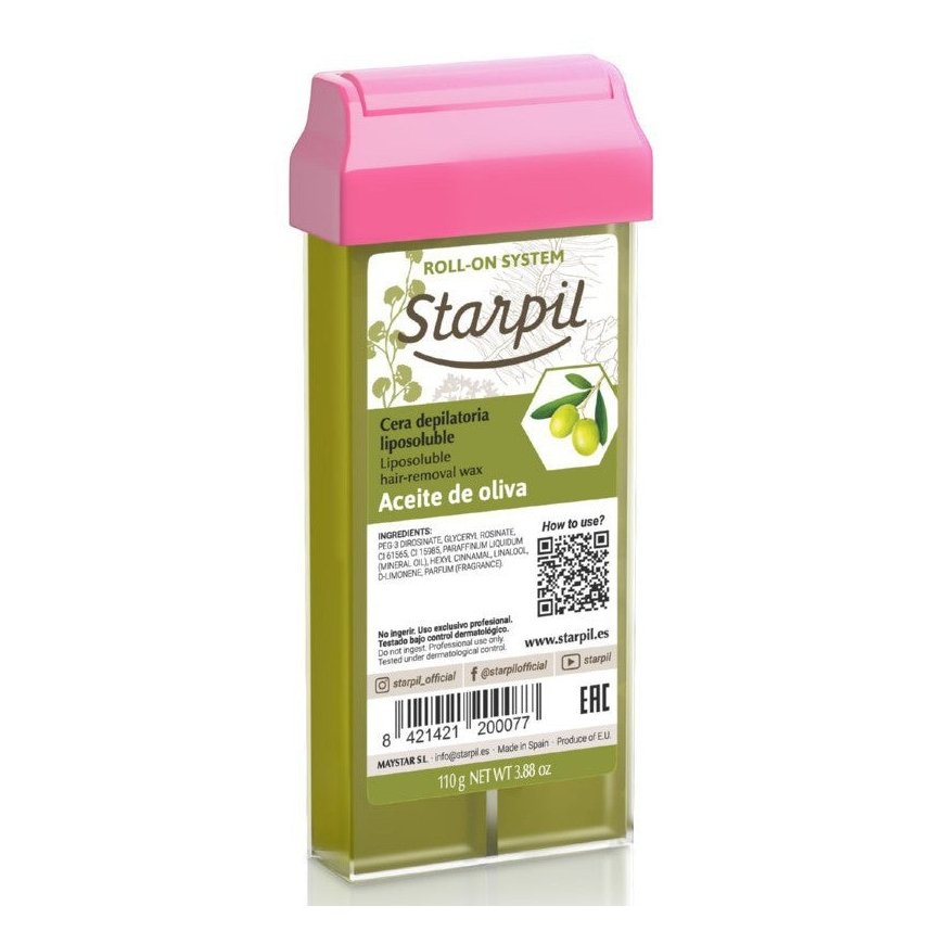 Vaškas kasetē Starpil Roll-On Olive ar olīveļļu, 110 g – 2
