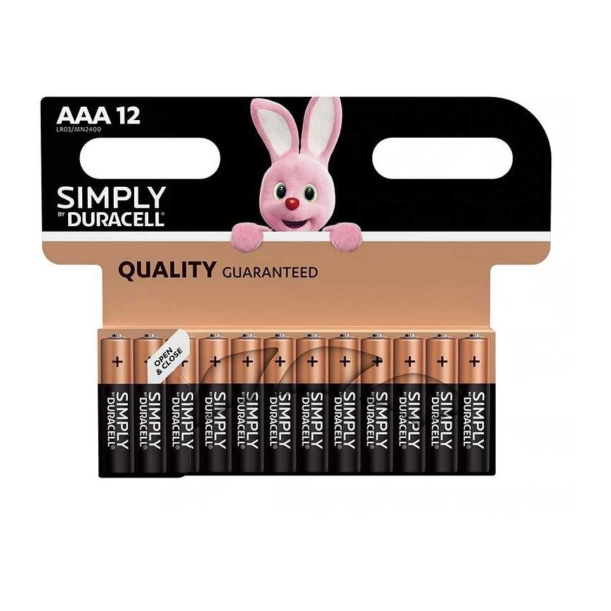 DURACELL Simply AAA Batteries, 12 pcs. – 2
