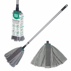Mikrošķiedras mop galva ar teleskopisko kātu Eco Ego CIRCULAR RU