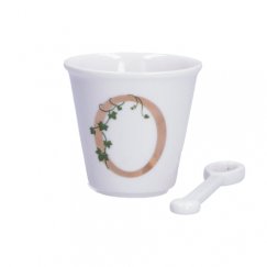 LA PORCELLANA BIANCA UNICO tass 75 ml koos lusikaga, O muster