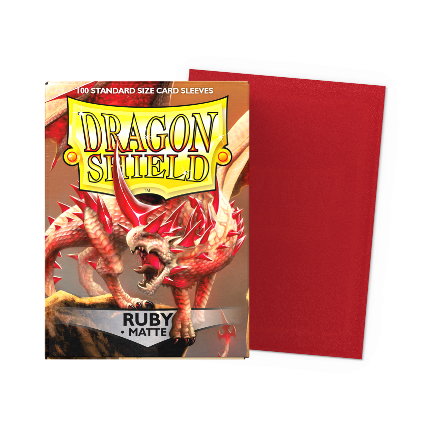 Dragon Shield: Standard Sleeves: Ruby [Matte] (100 Sleeves) – 2