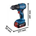BOSCH Professional bevielis suktukas GSB 185-LI 2x bevieliai + įkroviklis + priedai (0.615.990.N2P) BOSCH Professional bevielis suktukas GSB 185-LI 2x bevieliai + įkroviklis + priedai (0.615.990.N2P)
