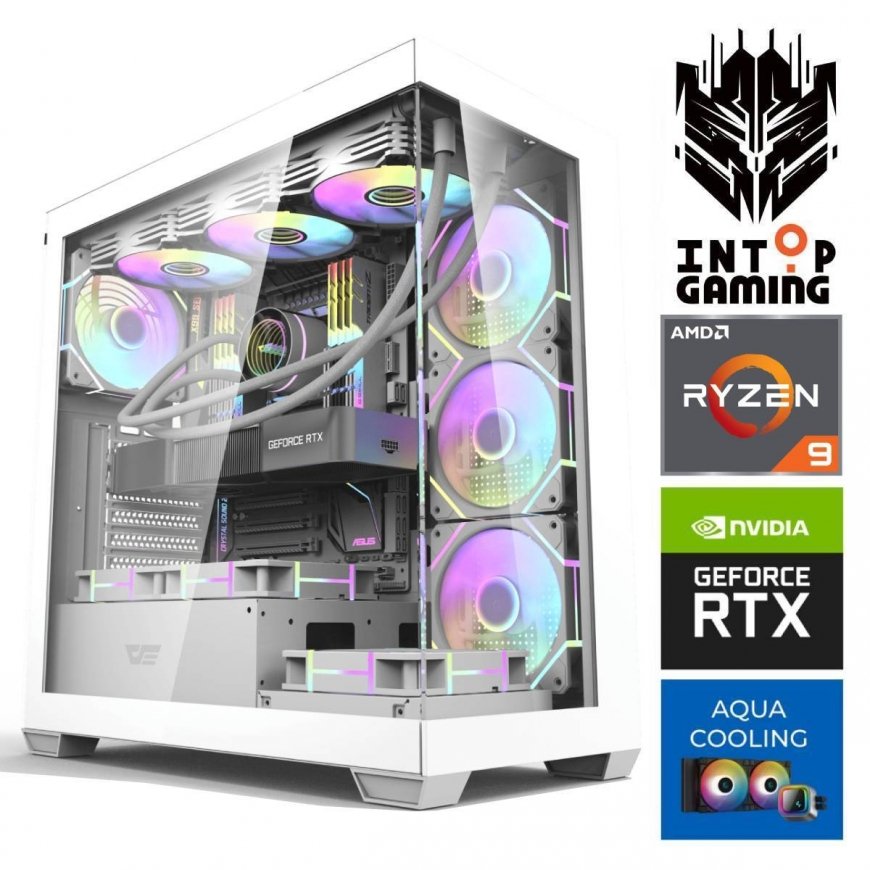 INTOP AQUA Ryzen 9 9900x 32GB DDR5 1TB SSD M.2 NVME + 2TB RTX5080 16GB no-OS