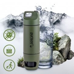 Extralink PURISOO+ BUTELKA Z SYSTEMEM FILTRUJACYM Z POMPKA 400ML FILTR UF + ACF Veden suodatuspullo 0,4 L Vihreä, Oliivi