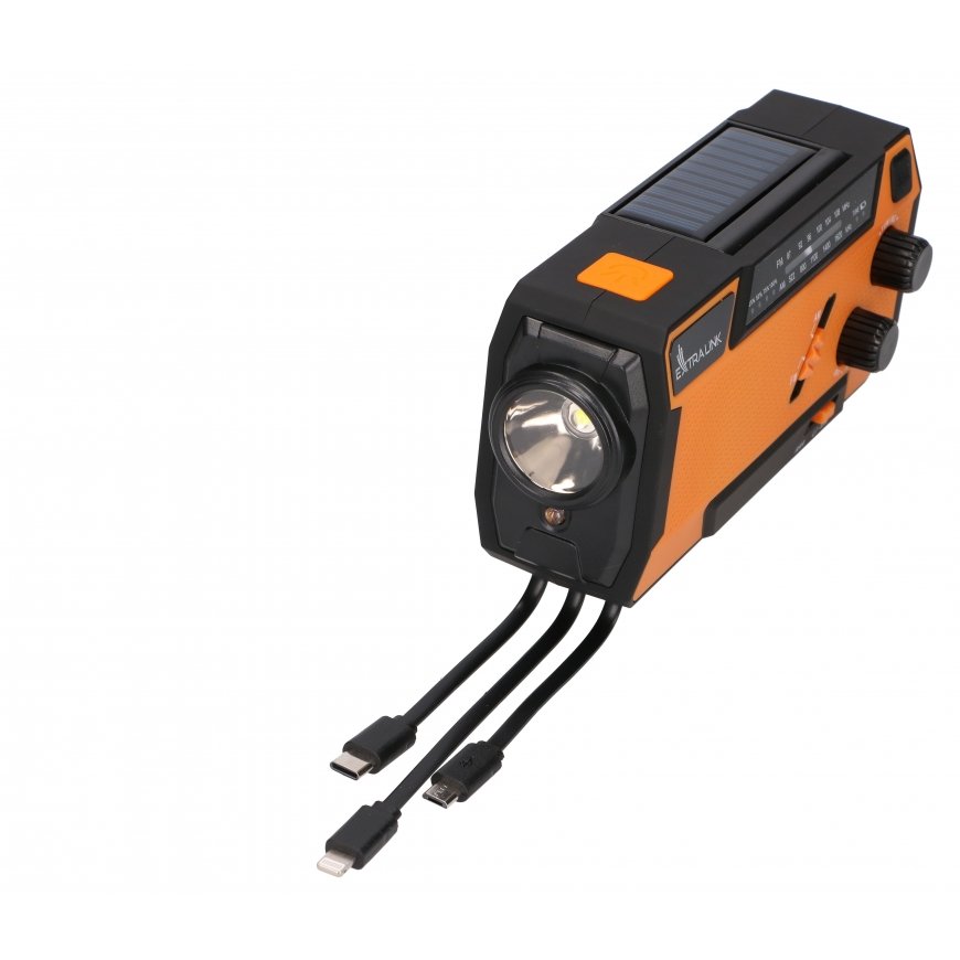 Extralink RADIO AWARYJNE SOLARNE Z KORBKA DYNAMO POWERBANK 4000MAH Z LATARKA SOS SR-4000 – 3