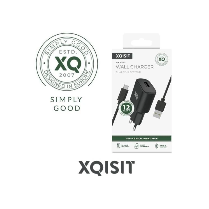Xqisit laadija koos kaabliga USB-A ja TYPE-C vahel | 1m kaabel | – 2