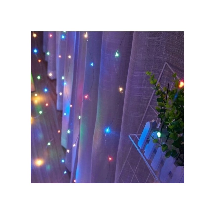 EXTRALINK VALOSUOJA 300 LED 3X3 JOULUVALOT MONIVÄRINEN KORISTE