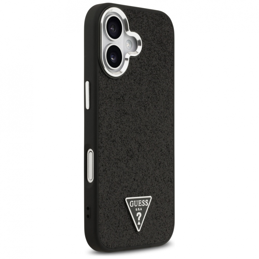 Guess Glitter Triangle Logo MagSafe Case for iPhone 17 - Black – 4