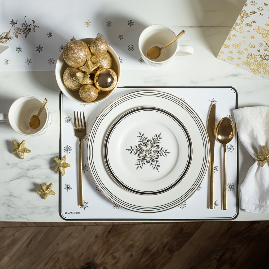 Art Deco Stars Christmas Dessert Plate 19 cm AMBITION – 2