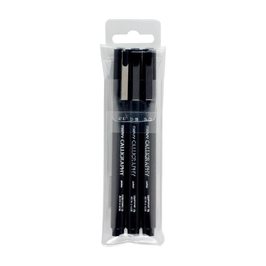Marvy Uchida kaligraafiakirjad Marvy Calligraphy 6000-3V 3 erineva joonega, 3 tk. – 2