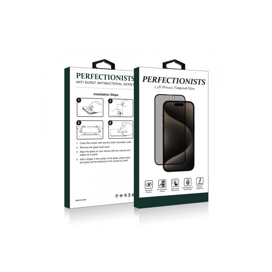 LCD protective glass 2.5D Privacy Perfectionists Apple iPhone 13 mini black – 2