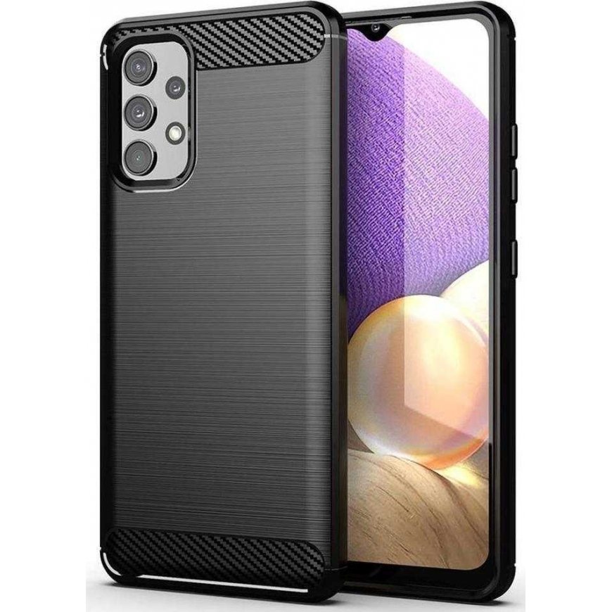 Forcell Oem LUNA Book Carbon Case for Samsung Galaxy A33 5G in black color.