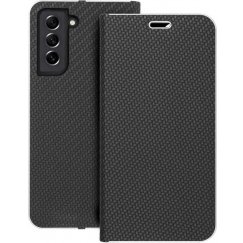 Чехол OEM LUNA Book Carbon для Samsung Galaxy S20 FE / S20 FE 5G черного цвета