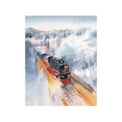 Beldizart Ristikkäin kirjontasarja "Retro juna" 22×30 cm S1692