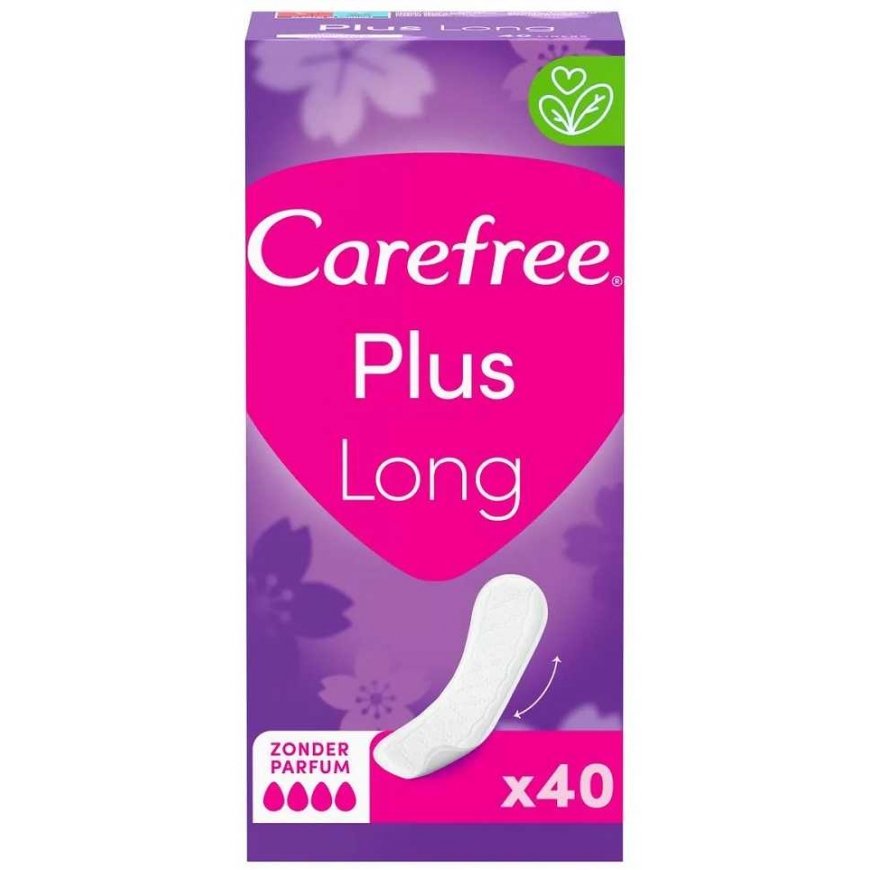 Carefree Plius Long Unscented Panty Liners 40 pcs.