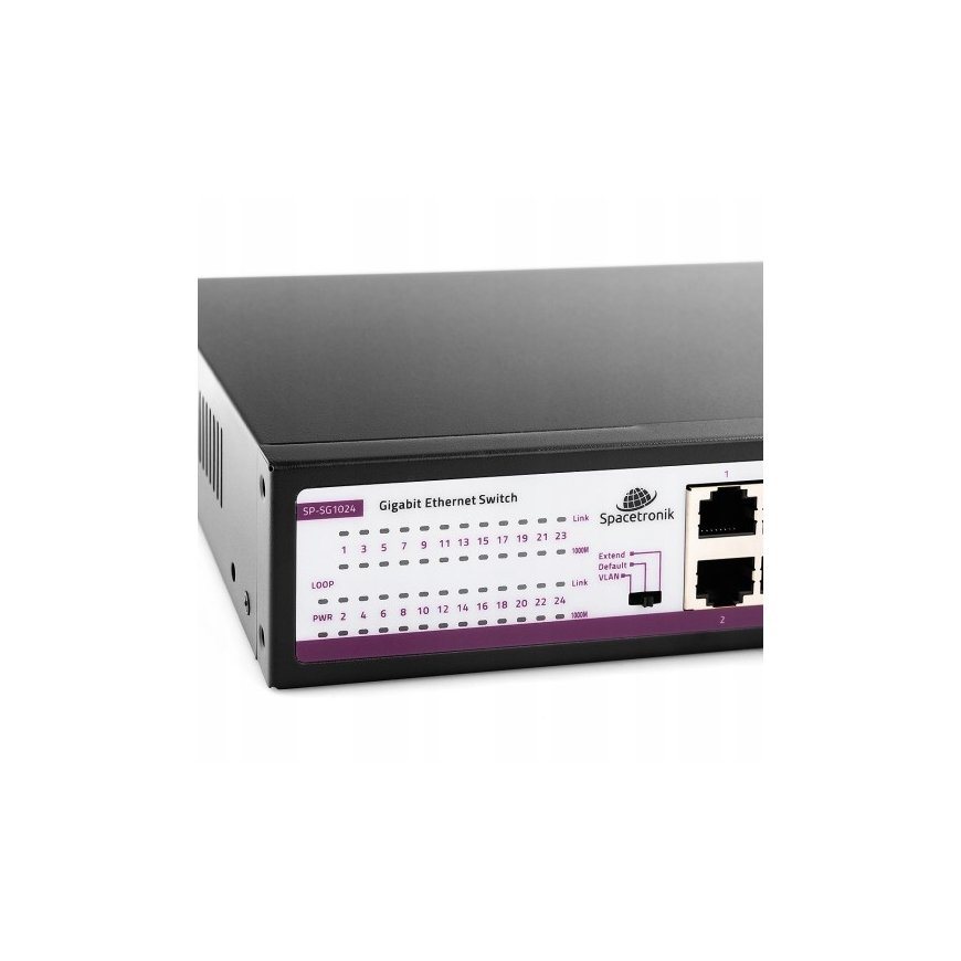 Spacetronik PERJUNKITE 24 prievadų SP-SG1024 Gigabit