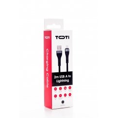 SEEK TOTI USB A to Lightning, 1m PVC Data Cable 2A (non-MFI), White