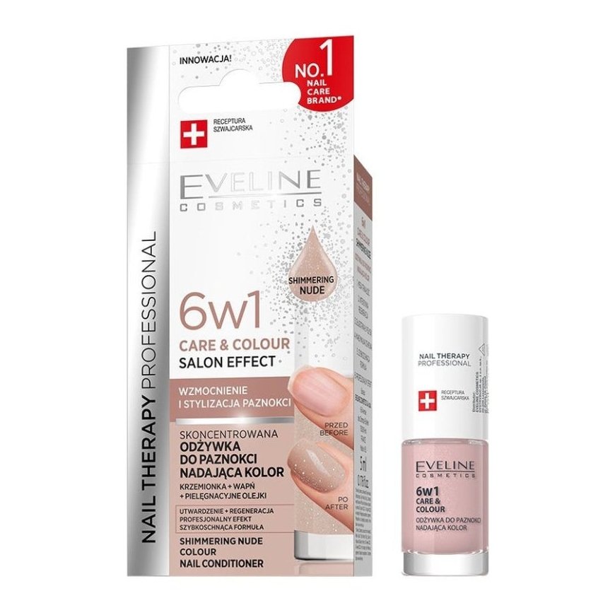 Eveline Cosmetics Nail Therapy Professional 6w1 Care & Colour, 5 ml