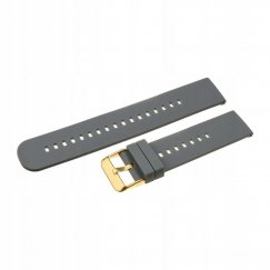 Pacific Rubber Watch Strap U27 - Dark Gray/Gold - 18mm