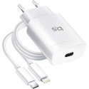 BlueStar Charger Blue Star USB C QC4.0 PD 3A 18W + USB C to Lightning Cable TFK-TC-1099C White BlueStar Charger Blue Star USB C QC4.0 PD 3A 18W + USB C to Lightning Cable TFK-TC-1099C White