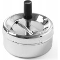 Closed ashtray with a rotating button, made of stainless steel, diameter 90 mm – Hendi 440209 Closed ashtray with a rotating button, made of stainless steel, diameter 90 mm – Hendi 440209